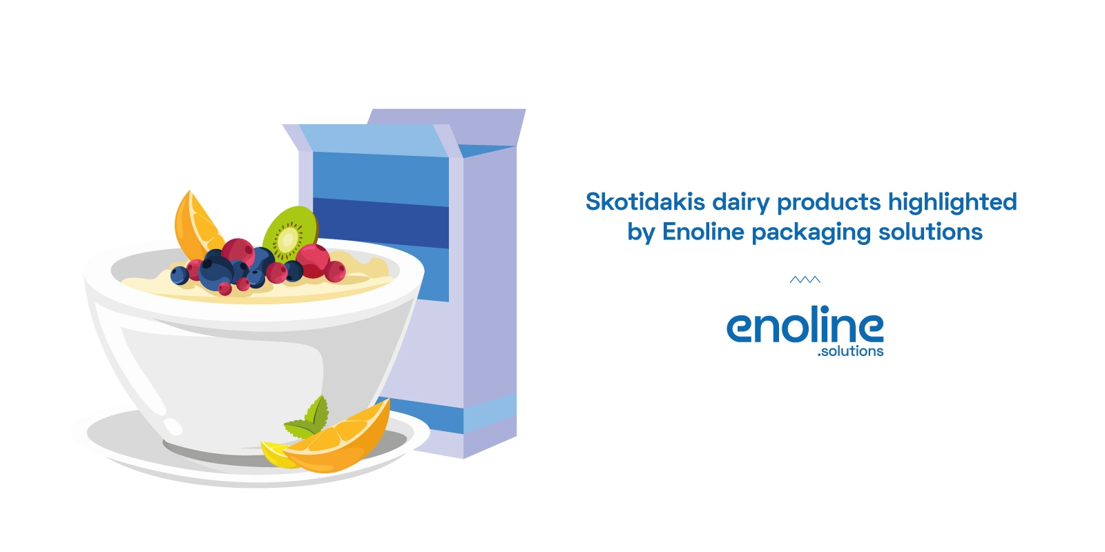 Skotidakis dairy products highlighted by Enoline packaging solutions