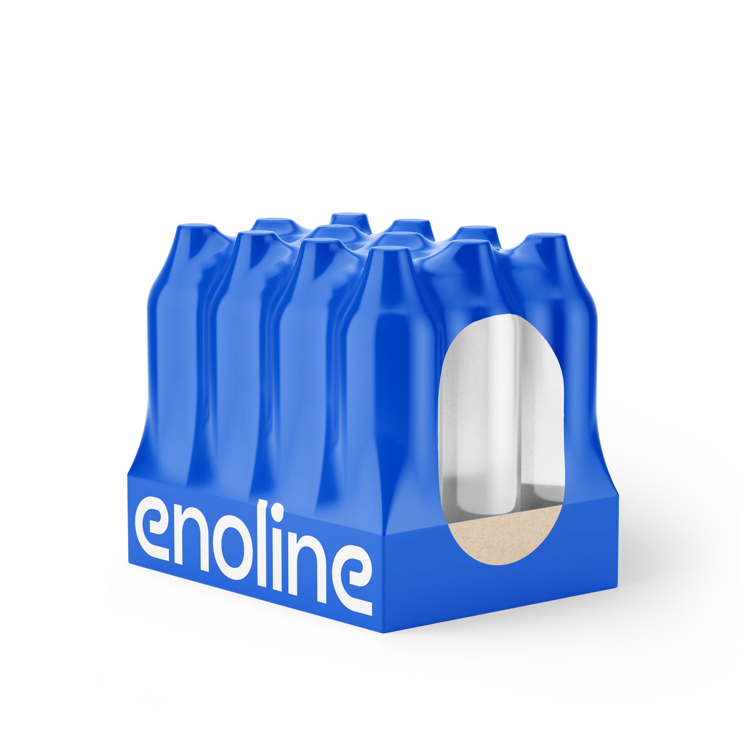 Enoline packaging solution combined cartoner and shrink film bottles